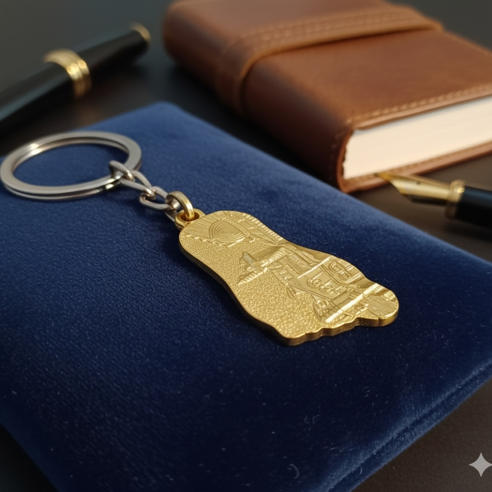 Sacred Soil from Jerusalem Holy Steps keychain (Gold,Silver)